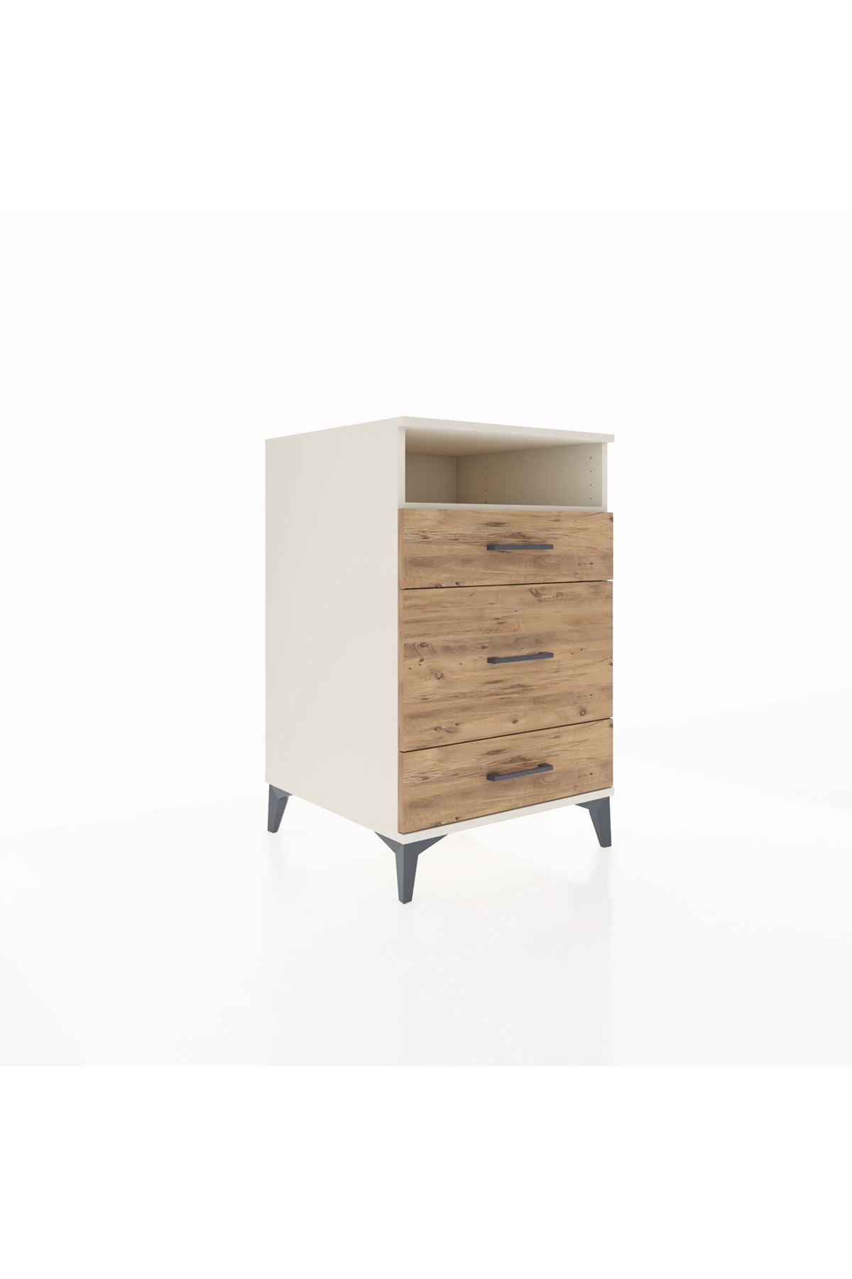 Kronos Komodin Tek Raflı 3 Çekmeceli 60x59x96 Aytaşı-Çam