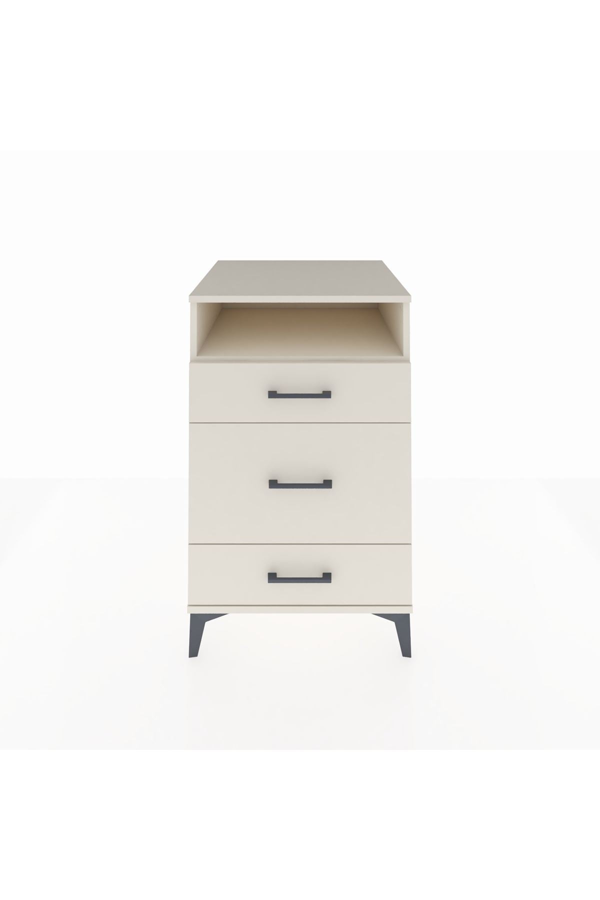 Kronos Komodin Tek Raflı 3 Çekmeceli 60x59x96 Aytaşı-Aytaşı
