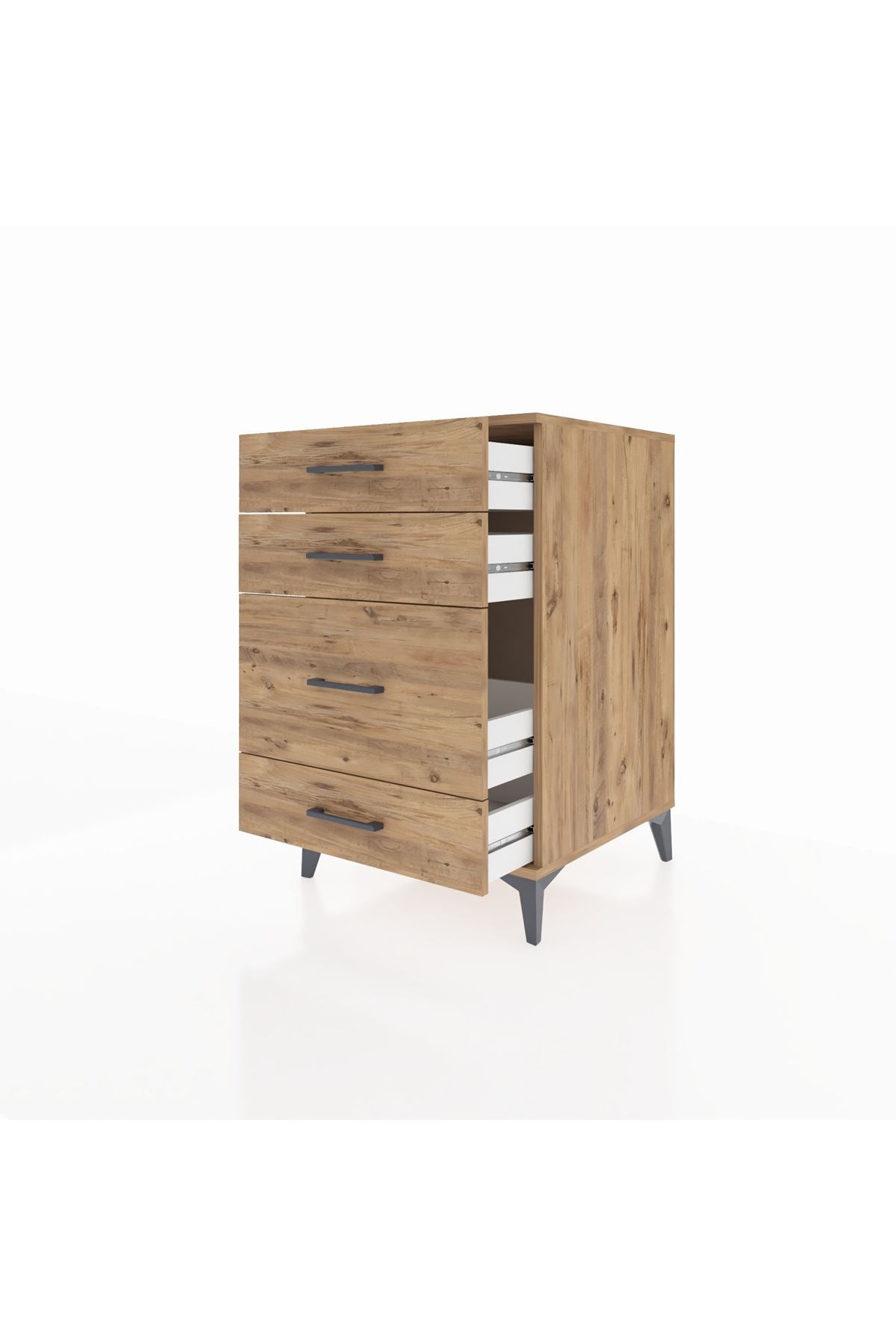 Kronos Komodin 4 Çekmeceli 60x59x96 Çam-Çam