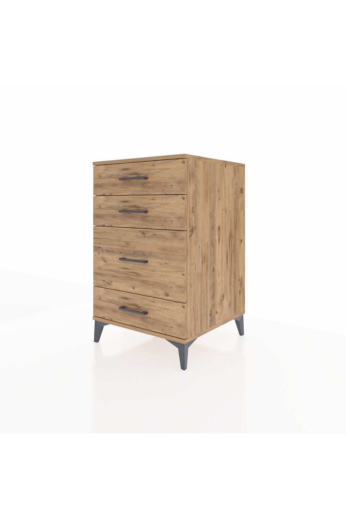 Kronos Komodin 4 Çekmeceli 60x59x96 Çam-Çam