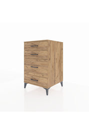Kronos Komodin 4 Çekmeceli 60x59x96 Çam-Çam