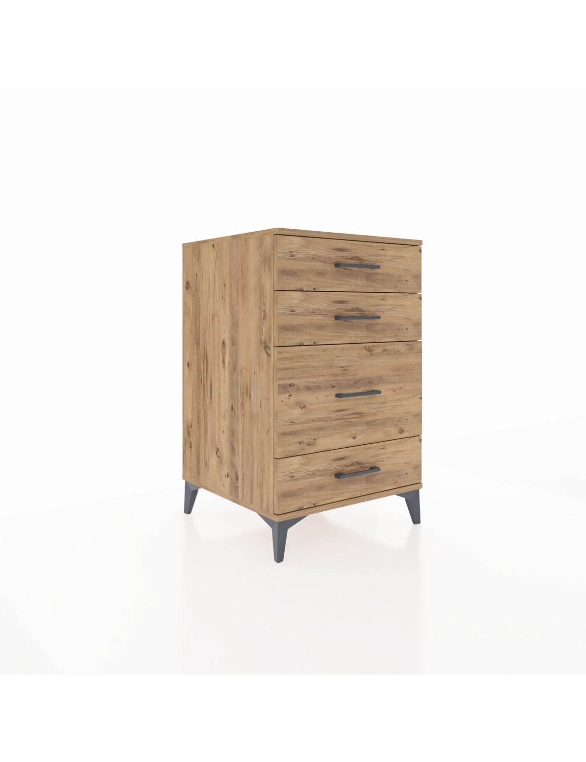 Kronos Komodin 4 Çekmeceli 60x59x96 Çam-Çam