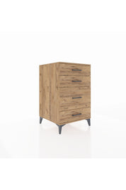Kronos Komodin 4 Çekmeceli 60x59x96 Çam-Çam