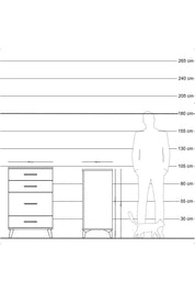 Kronos Komodin 4 Çekmeceli 60x59x96 Çam-Antrasit