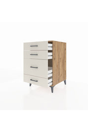 Kronos Komodin 4 Çekmeceli 60x59x96 Çam-Aytaşı