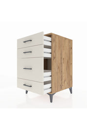 Kronos Komodin 4 Çekmeceli 60x59x96 Çam-Aytaşı