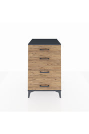 Kronos Komodin 4 Çekmeceli 60x59x96 Antrasit-Çam