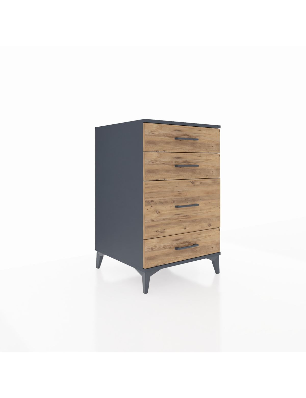 Kronos Komodin 4 Çekmeceli 60x59x96 Antrasit-Çam