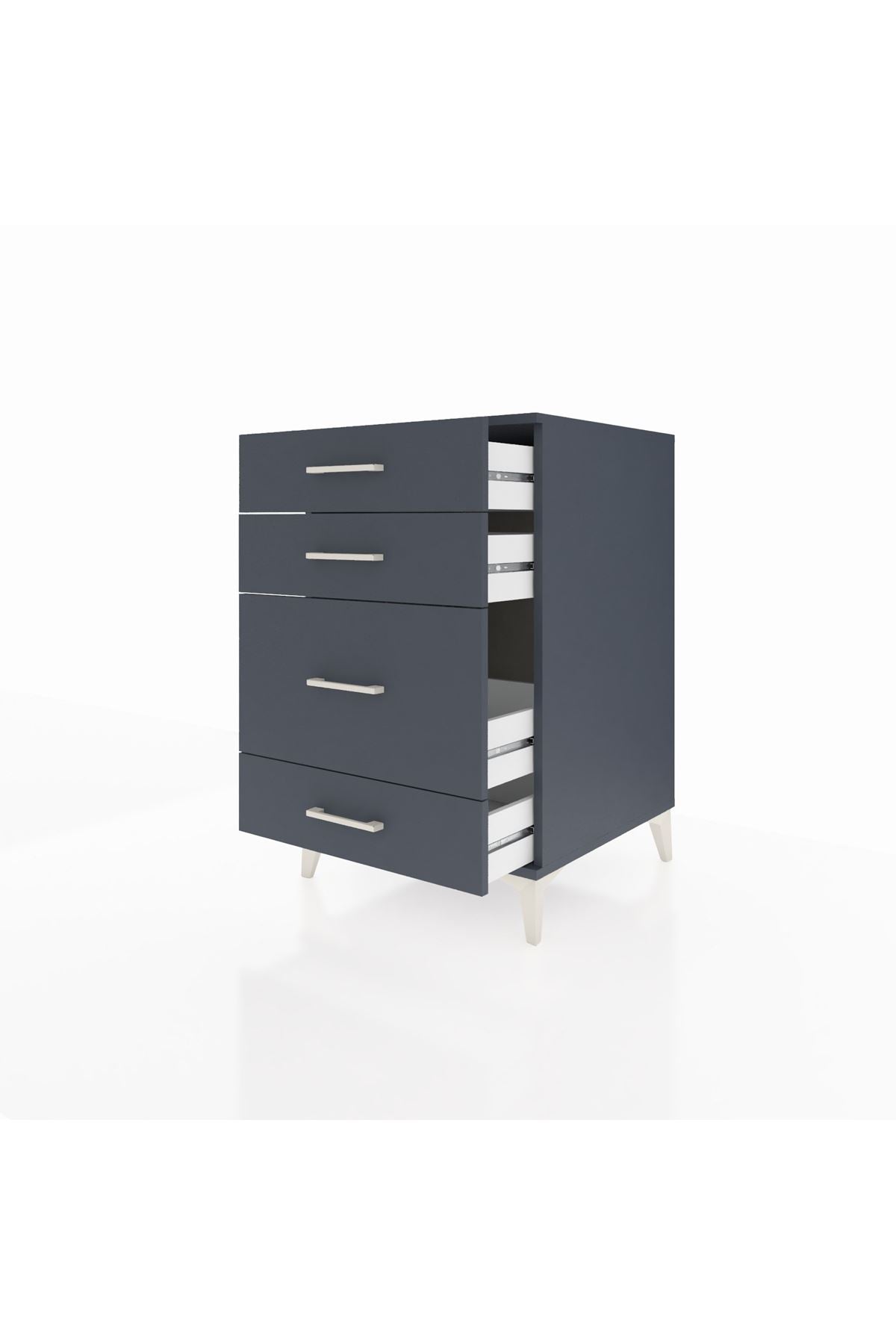 Kronos Komodin 4 Çekmeceli 60x59x96 Antrasit-Antrasit