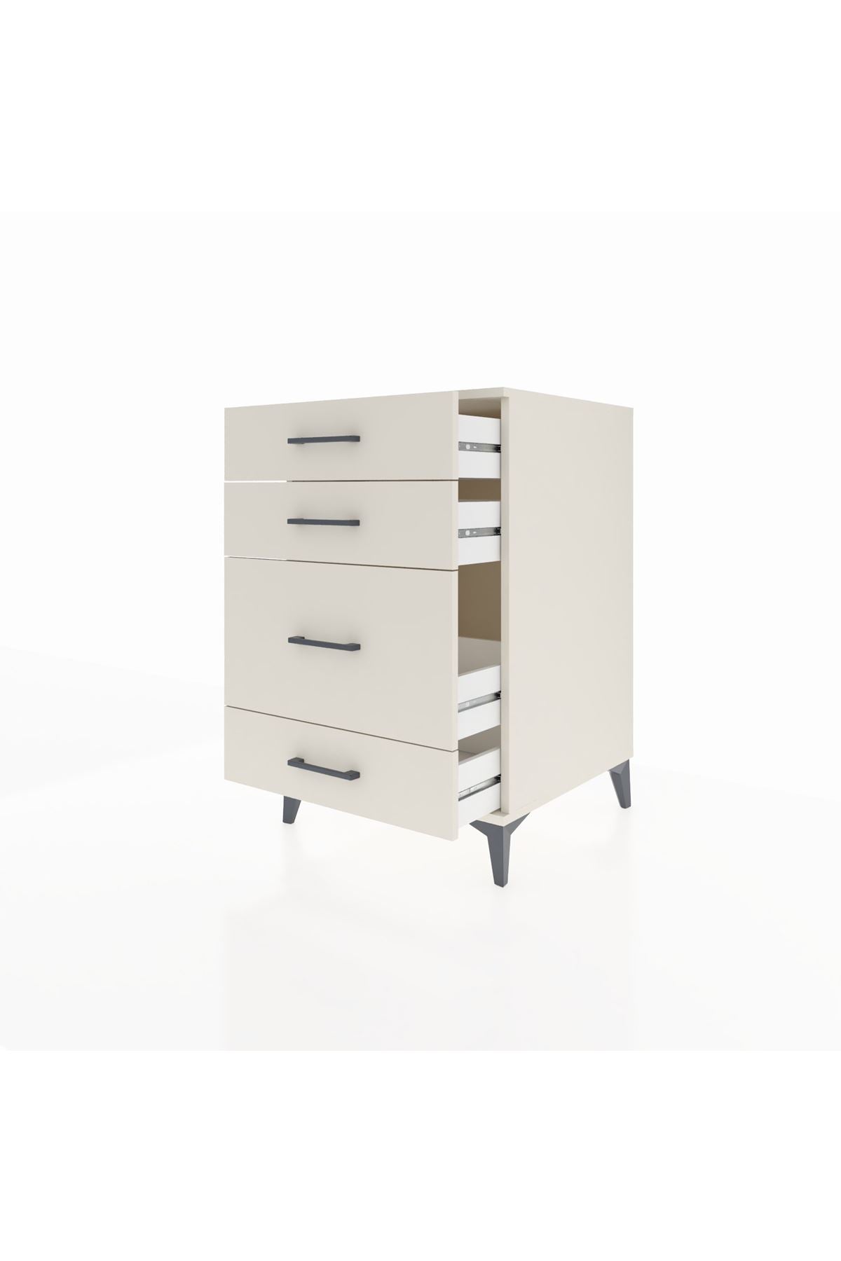 Kronos Komodin 4 Çekmeceli 60x59x96 Aytaşı-Aytaşı