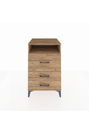 Kronos Komodin Tek Raflı 3 Çekmeceli 60x59x96 Çam-Çam