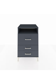 Kronos Komodin Tek Raflı 3 Çekmeceli 60x59x96 Antrasit-Antrasit