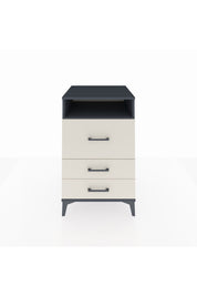 Kronos Komodin Tek Raflı 3 Çekmeceli 60x59x96 Antrasit-Aytaşı