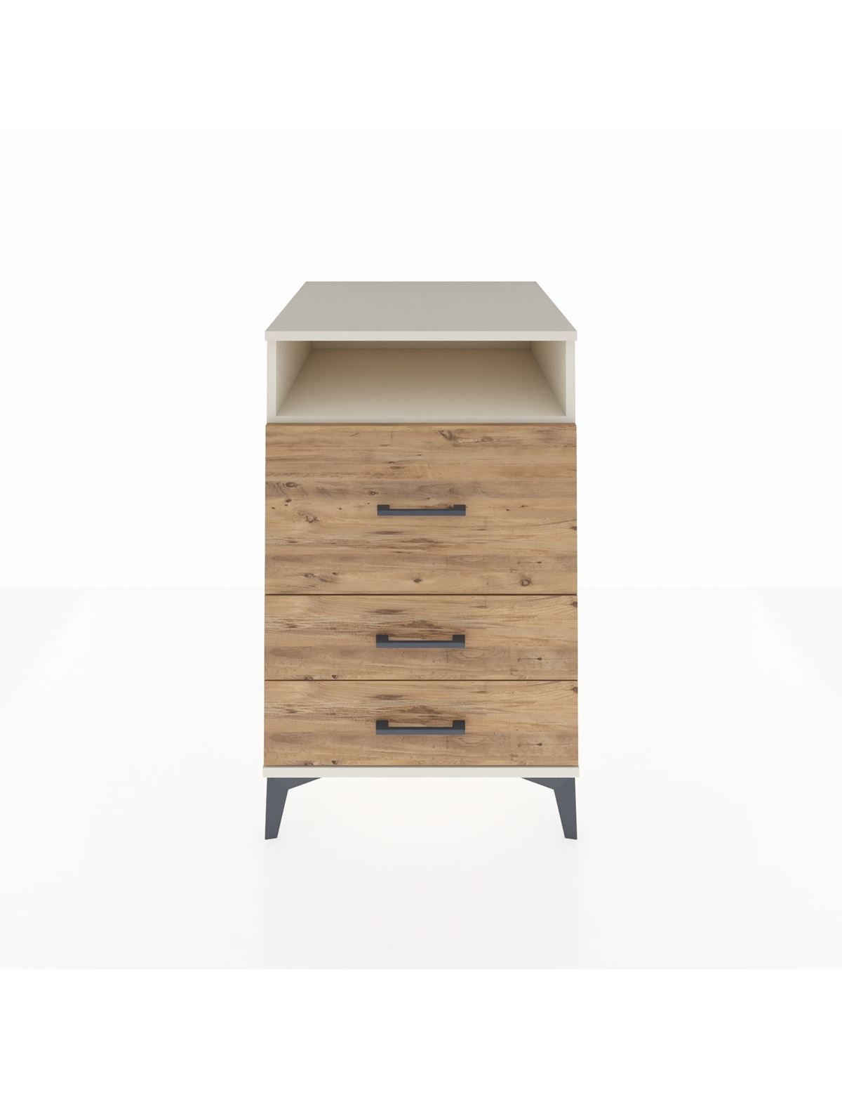 Kronos Komodin Tek Raflı 3 Çekmeceli 60x59x96 Aytaşı-Çam