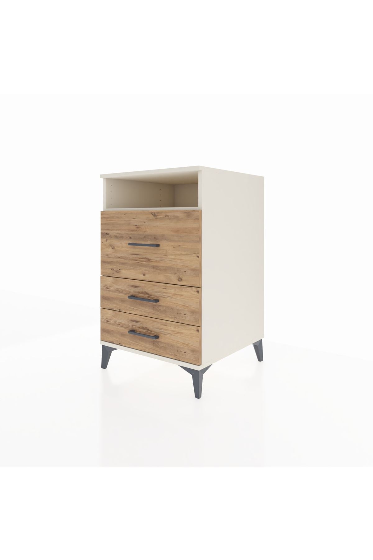 Kronos Komodin Tek Raflı 3 Çekmeceli 60x59x96 Aytaşı-Çam