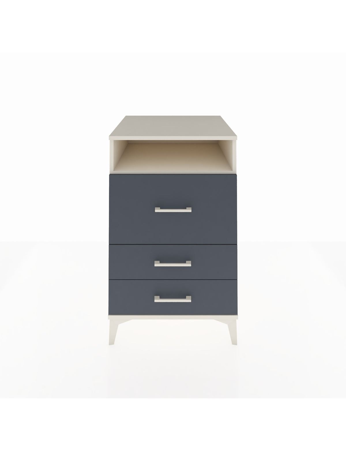 Kronos Komodin Tek Raflı 3 Çekmeceli 60x59x96 Aytaşı-Antrasit