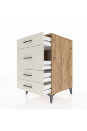 Kronos Komodin 4 Çekmeceli 60x59x96 Çam-Aytaşı