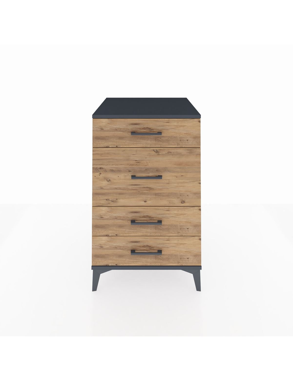 Kronos Komodin 4 Çekmeceli 60x59x96 Antrasit-Çam