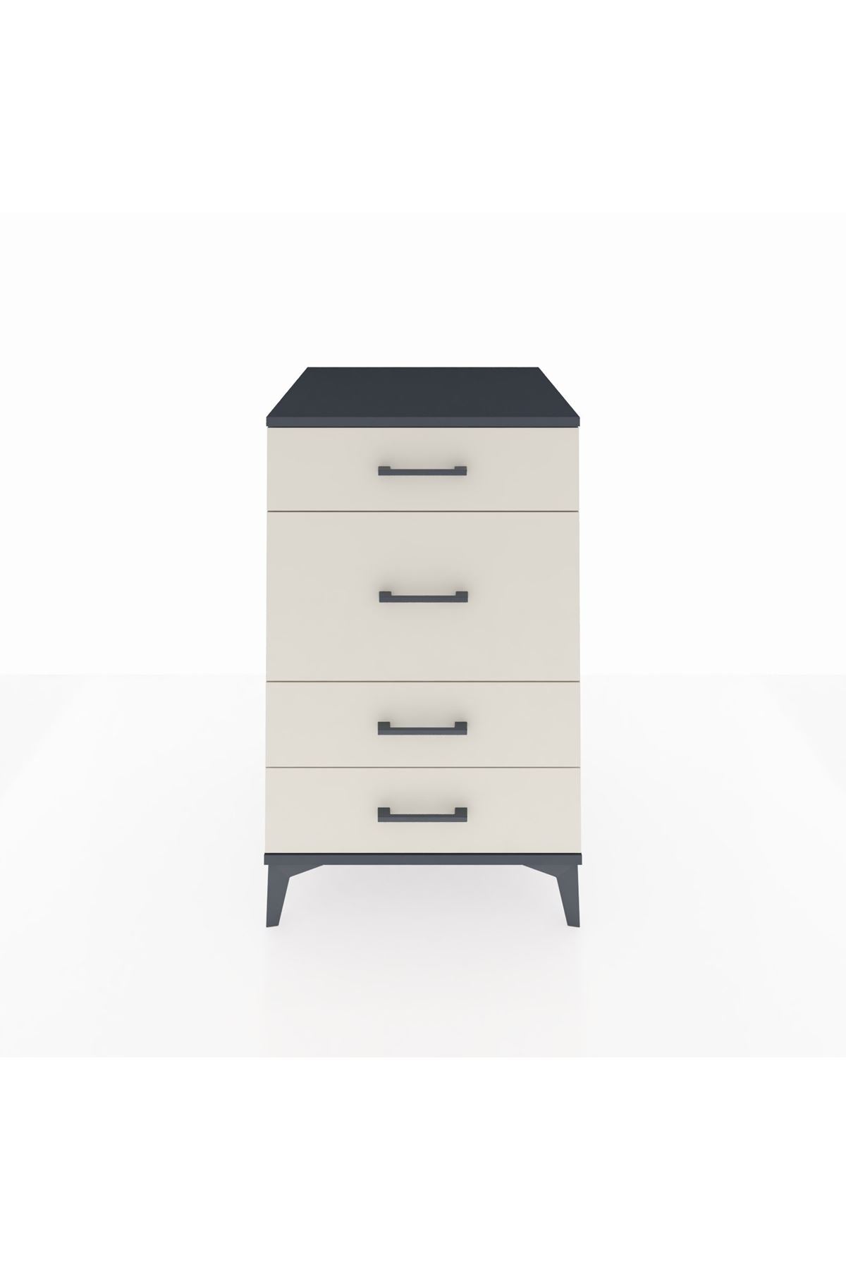 Kronos Komodin 4 Çekmeceli 60x59x96 Antrasit-Aytaşı