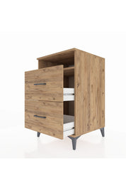 Kronos Komodin Tek Raflı 2 Çekmeceli 60x59x96 - S80M014V9C