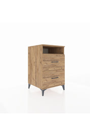 Kronos Komodin Tek Raflı 2 Çekmeceli 60x59x96 - S80M014V9C