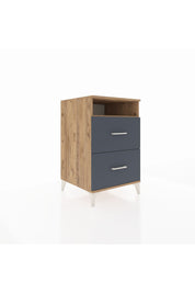 Kronos Komodin Tek Raflı 2 Çekmeceli 60x59x96 - S80M014V8C