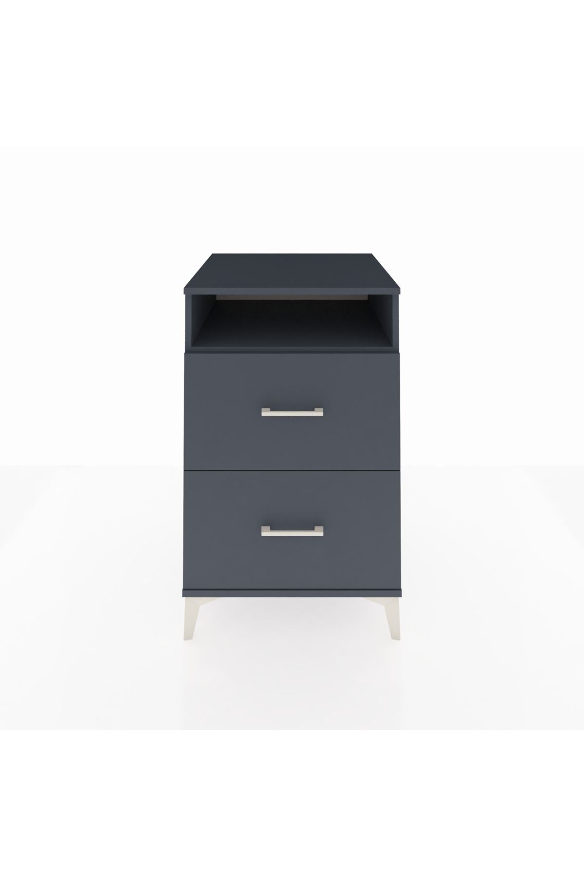 Kronos Komodin Tek Raflı 2 Çekmeceli 60x59x96 - S80M014V5C