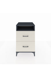 Kronos Komodin Tek Raflı 2 Çekmeceli 60x59x96 Antrasit-Aytaşı