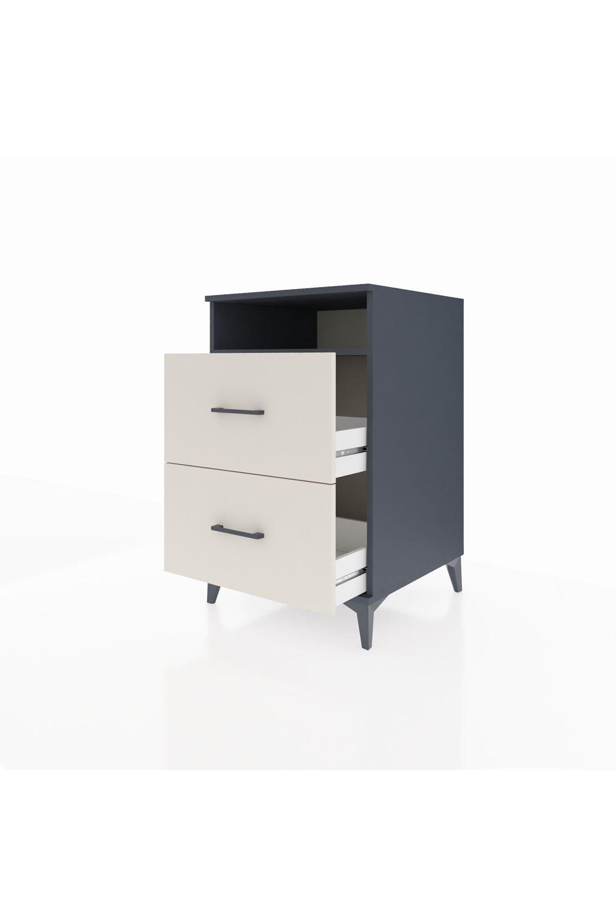 Kronos Komodin Tek Raflı 2 Çekmeceli 60x59x96 - S80M014V4C