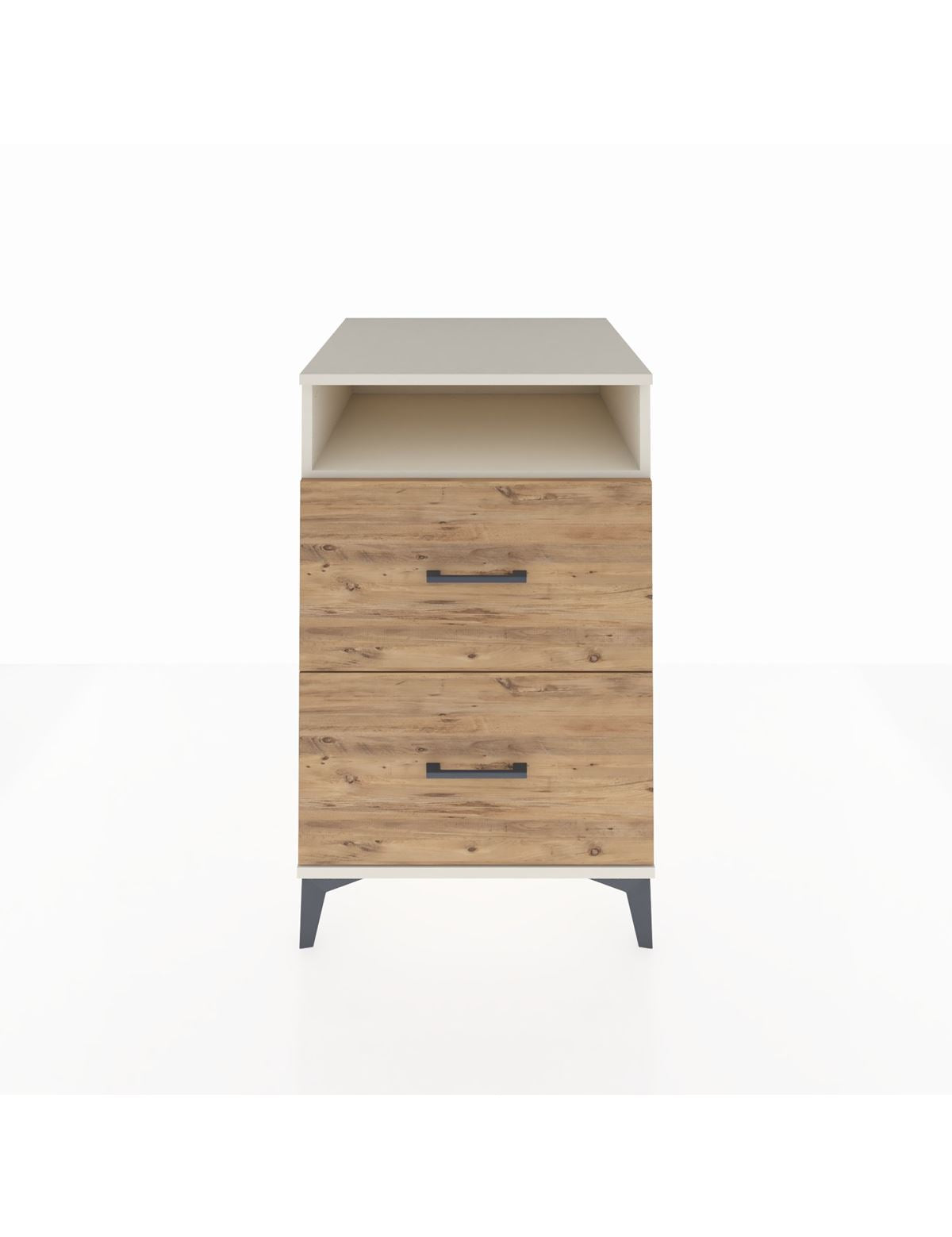 Kronos Komodin Tek Raflı 2 Çekmeceli 60x59x96 Aytaşı-Çam