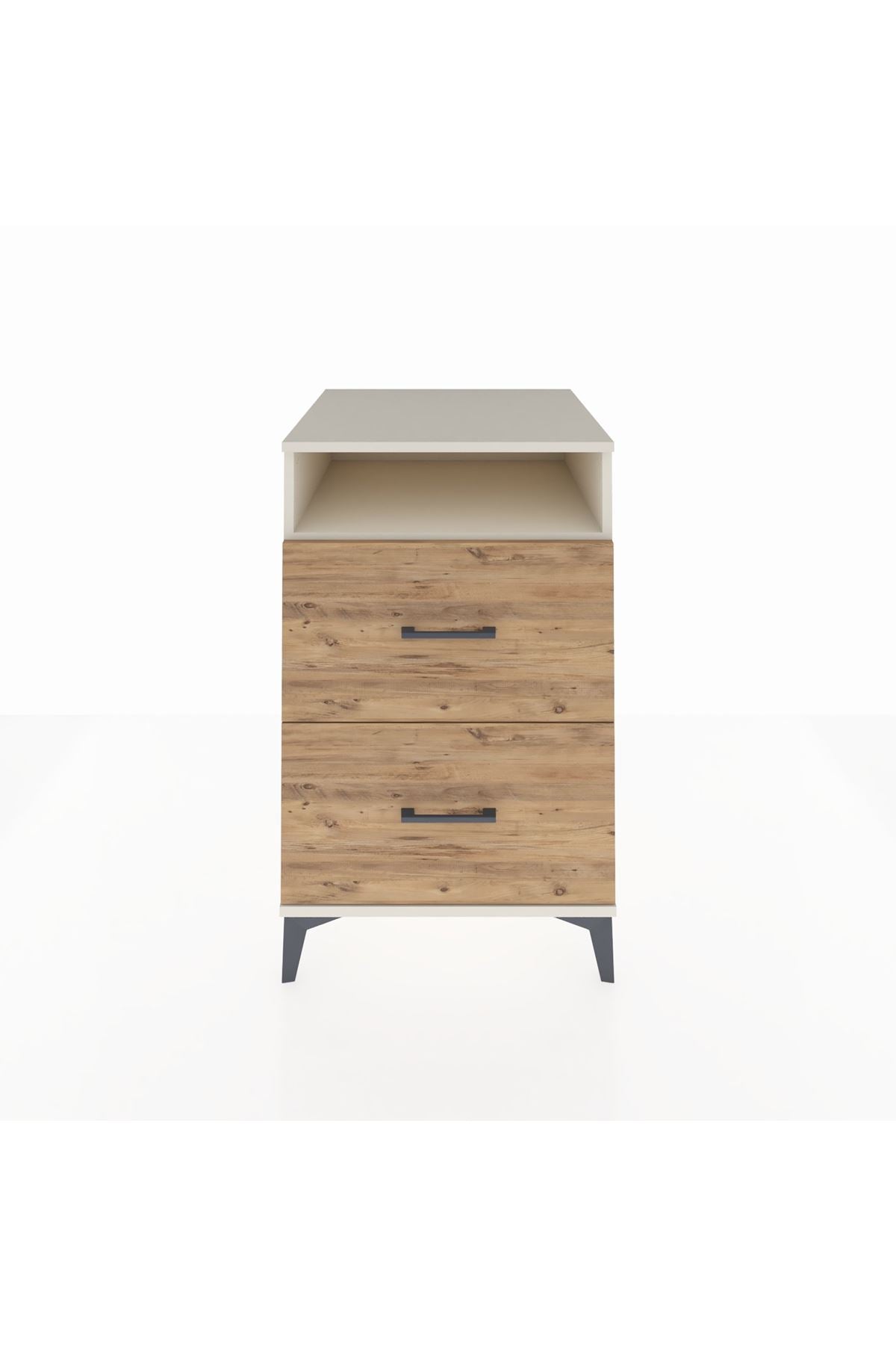 Kronos Komodin Tek Raflı 2 Çekmeceli 60x59x96 - S80M014V3C