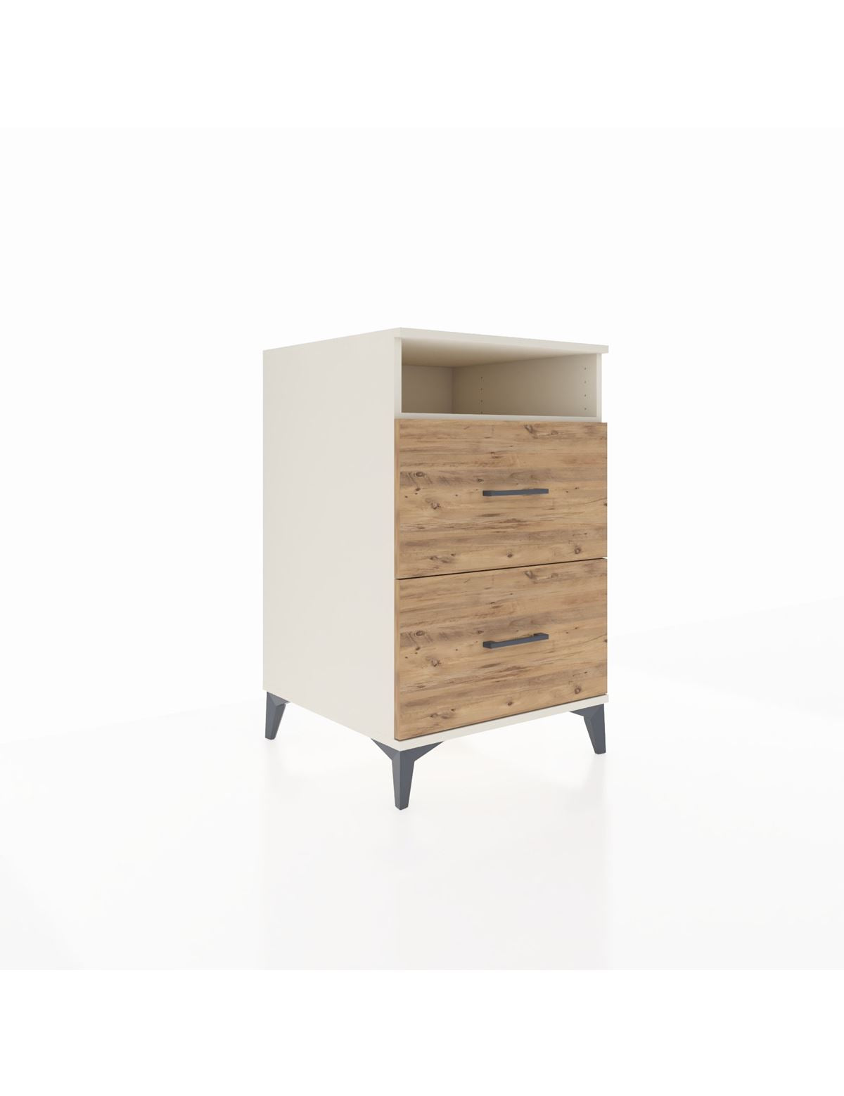 Kronos Komodin Tek Raflı 2 Çekmeceli 60x59x96 Aytaşı-Çam
