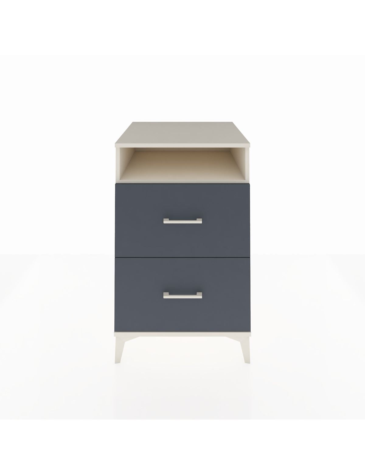 Kronos Komodin Tek Raflı 2 Çekmeceli 60x59x96 Aytaşı-Antrasit