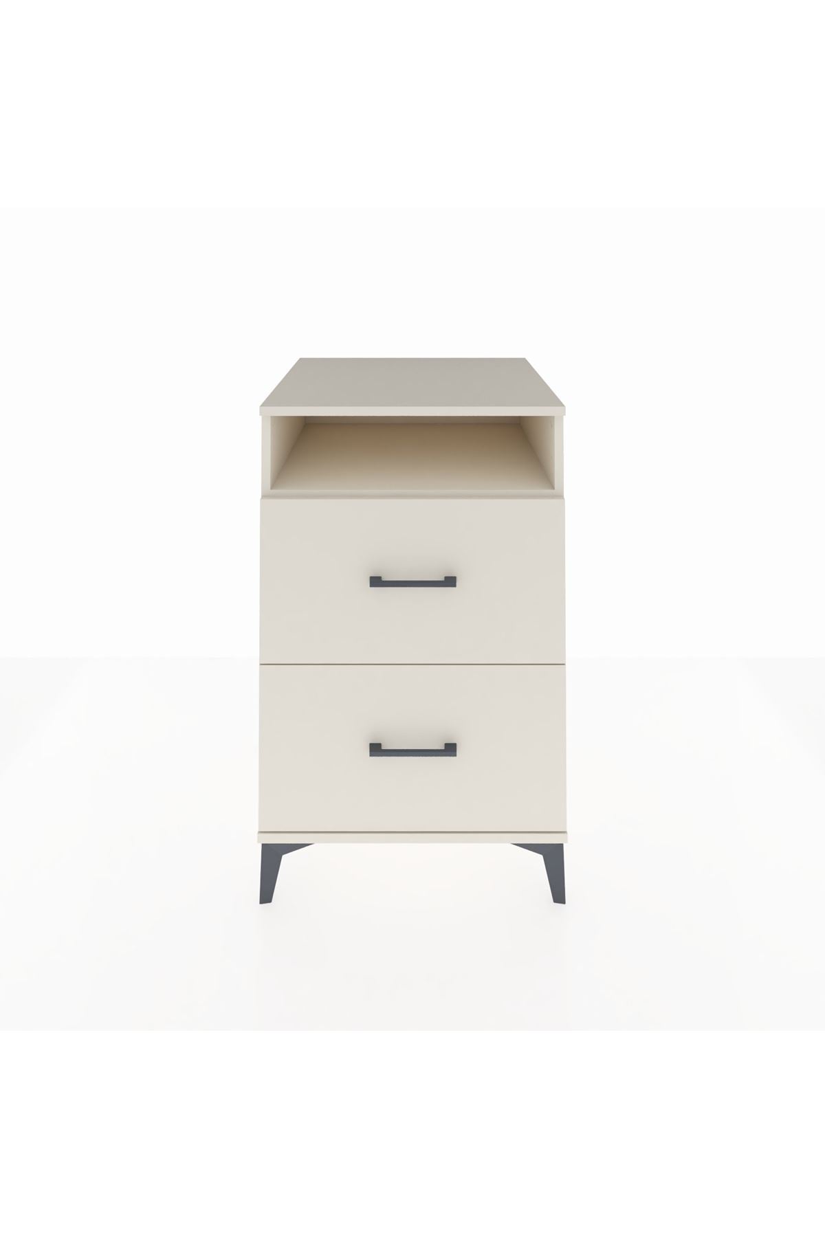Kronos Komodin Tek Raflı 2 Çekmeceli 60x59x96 Aytaşı-Aytaşı