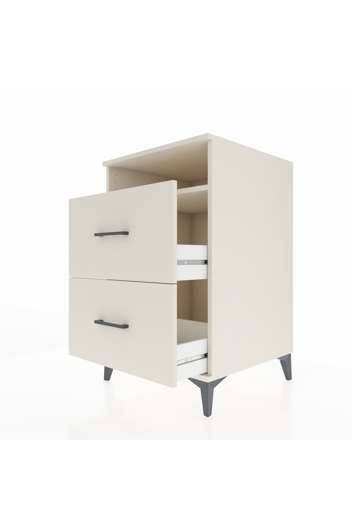 Kronos Komodin Tek Raflı 2 Çekmeceli 60x59x96 - S80M014V1C