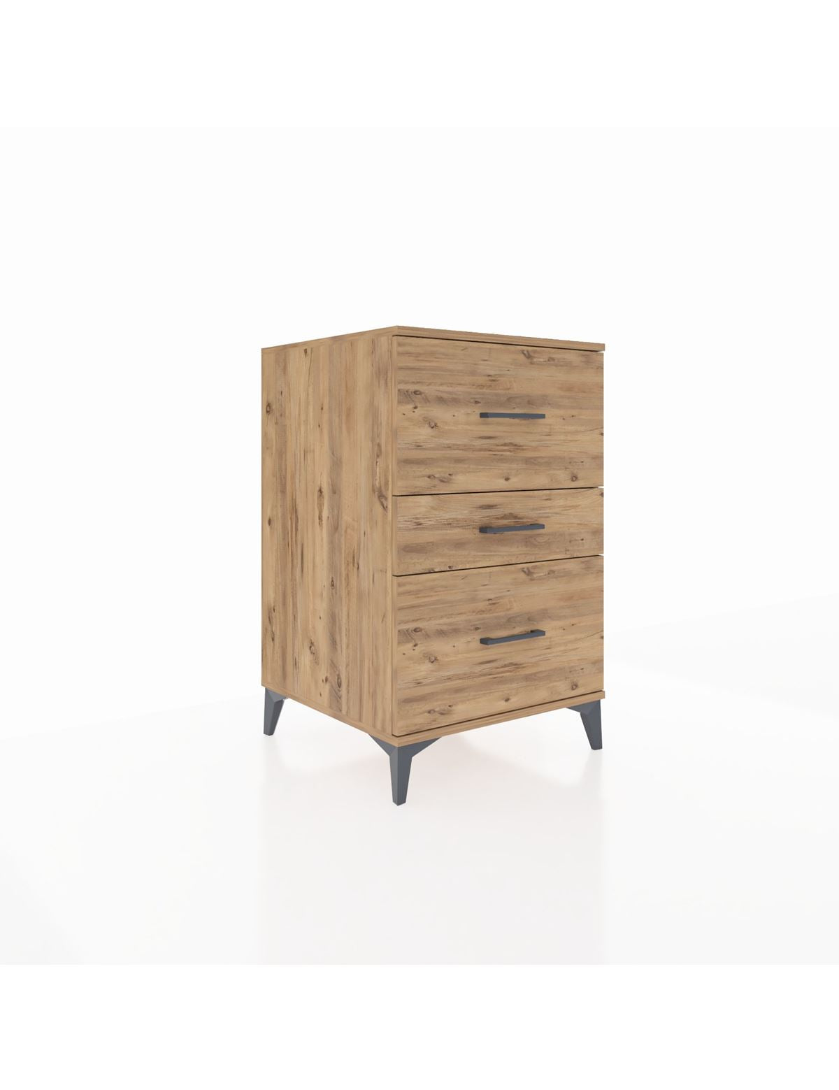 Kronos Komodin 3 Çekmeceli 60x59x96 Çam-Çam