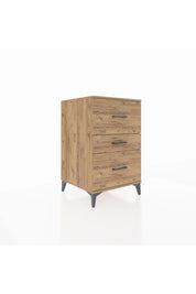 Kronos Komodin 3 Çekmeceli 60x59x96 Çam-Çam
