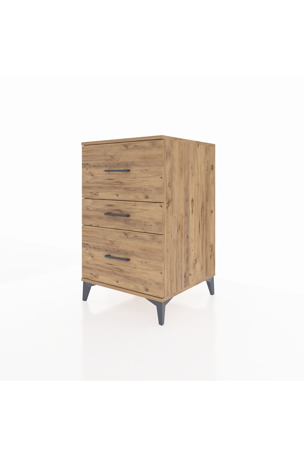 Kronos Komodin 3 Çekmeceli 60x59x96 Çam-Çam