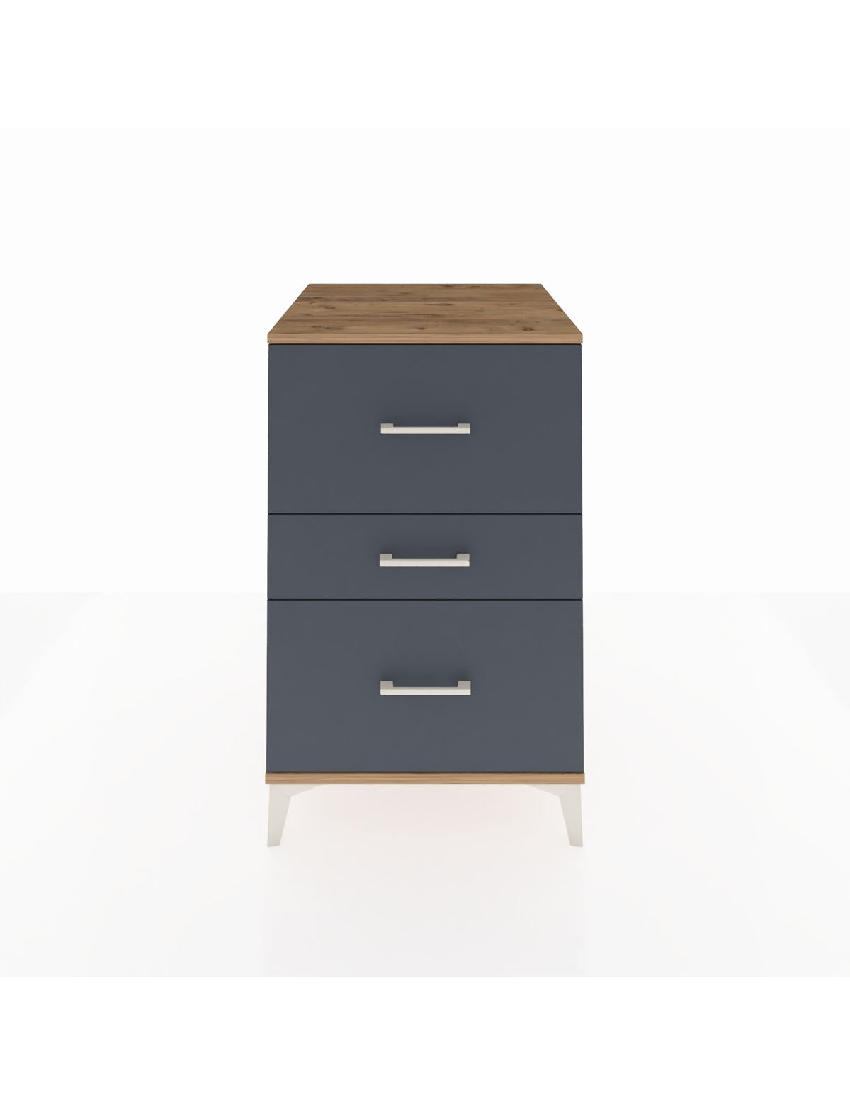 Kronos Komodin 3 Çekmeceli 60x59x96 Çam-Antrasit