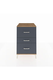 Kronos Komodin 3 Çekmeceli 60x59x96 Çam-Antrasit