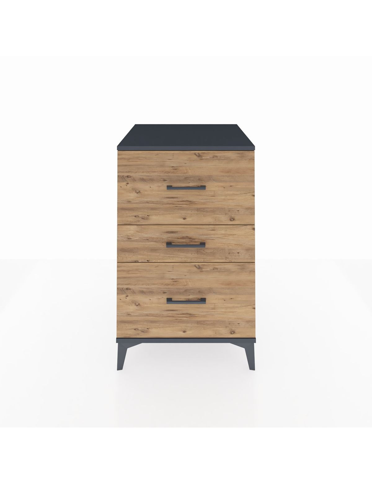 Kronos Komodin 3 Çekmeceli 60x59x96 Antrasit-Çam