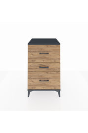 Kronos Komodin 3 Çekmeceli 60x59x96 Antrasit-Çam