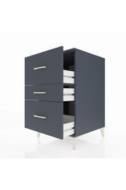 Kronos Komodin 3 Çekmeceli 60x59x96 Antrasit-Antrasit