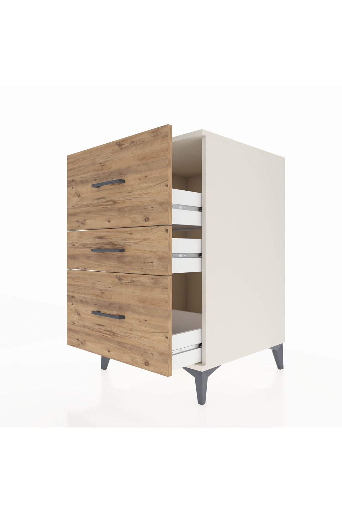 Kronos Komodin 3 Çekmeceli 60x59x96 Aytaşı-Çam