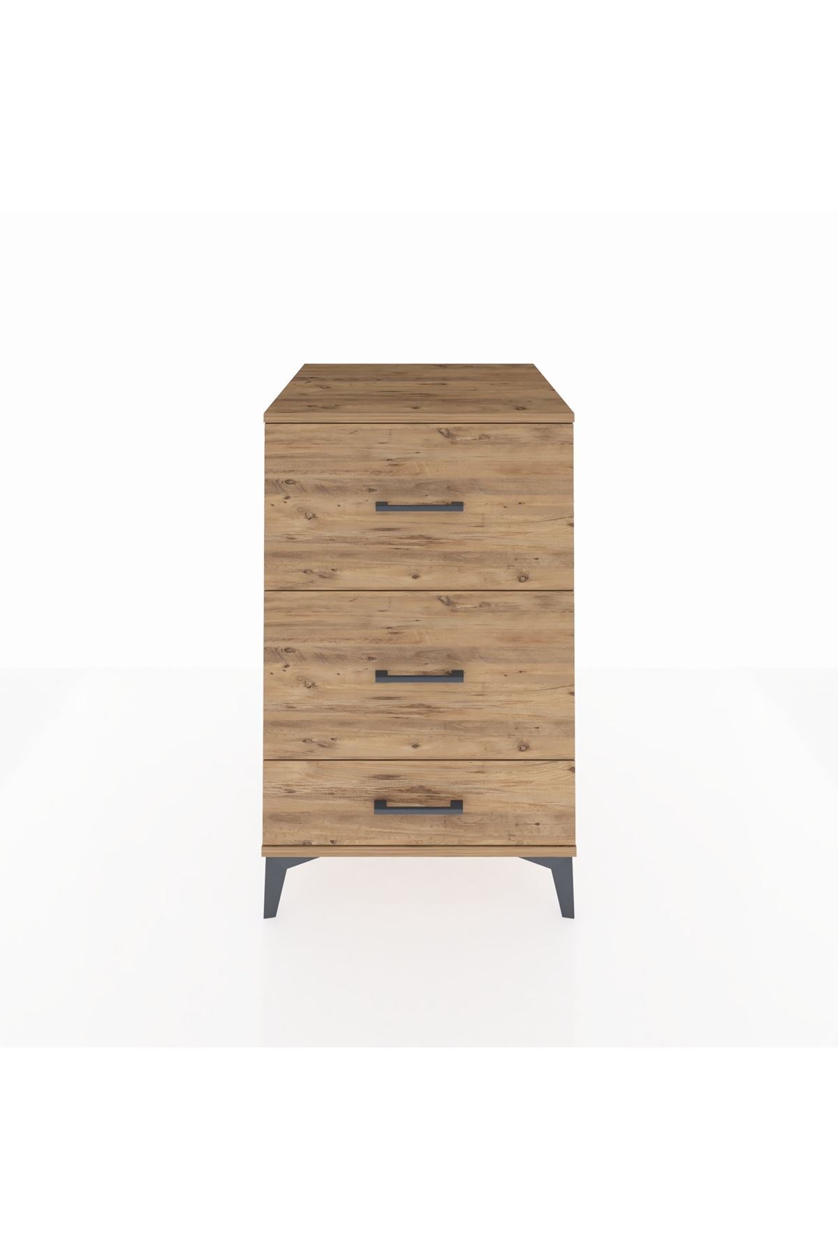 Kronos Komodin 3 Çekmeceli 60x59x96 Çam-Çam