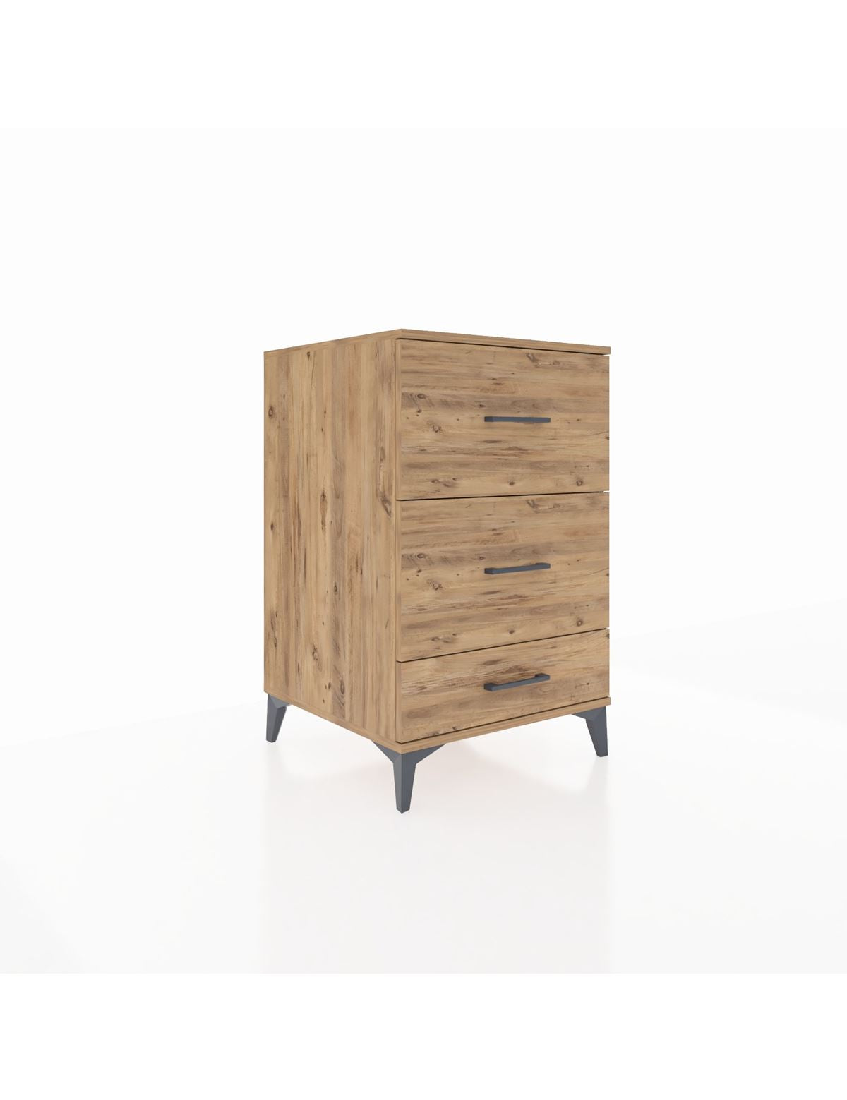 Kronos Komodin 3 Çekmeceli 60x59x96 Çam-Çam