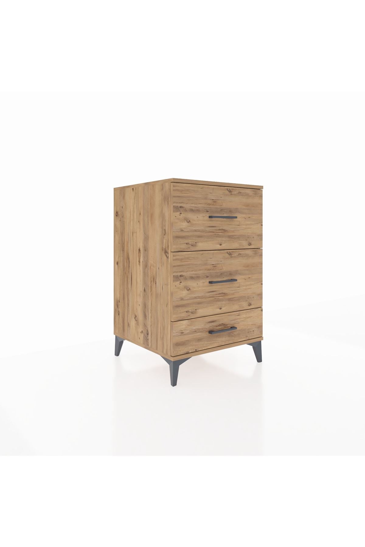 Kronos Komodin 3 Çekmeceli 60x59x96 Çam-Çam