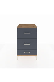 Kronos Komodin 3 Çekmeceli 60x59x96 Çam-Antrasit