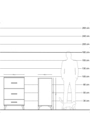 Kronos Komodin 3 Çekmeceli 60x59x96 Çam-Antrasit