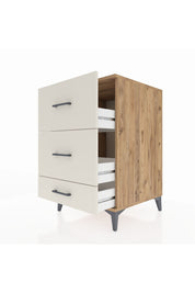 Kronos Komodin 3 Çekmeceli 60x59x96 Çam-Aytaşı